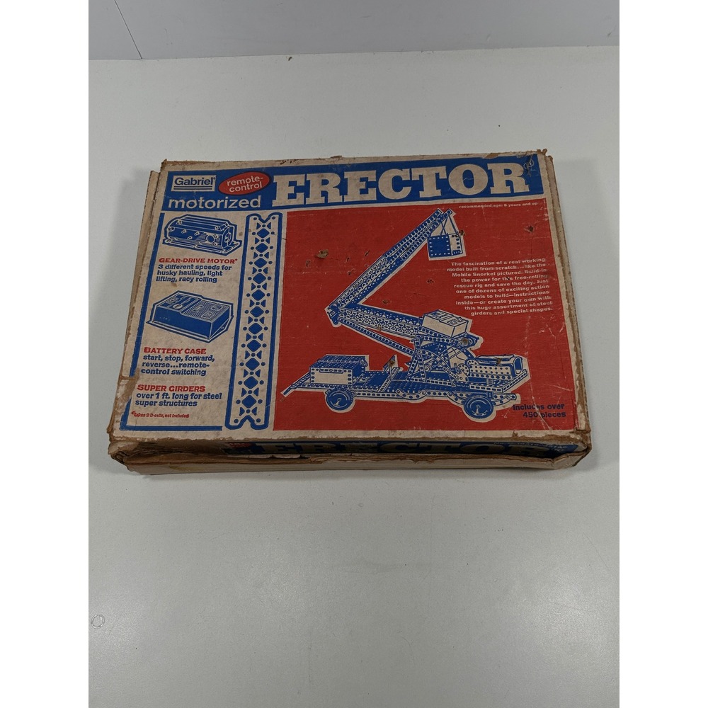 Vintage Gabriel Motorized Erector Set Remote Control 1964 Metal Building